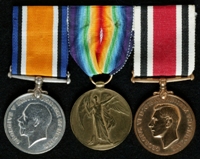 Cyril Houghton Barnes : (L to R) British War Medal; Allied Victory Medal; Special Constabulary Long Service Medal