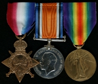 Harold Barrington : (L to R) 1914-15 Star; British War Medal; Allied Victory Medal