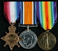 Arthur Bell : (L to R) 1914-15 Star; British War Medal; Allied Victory Medal