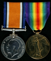 Joseph Fletcher : (L to R) British War Medal; Allied Victory Medal