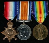 Frederick Richard Edmund Shepard : (L to R) 1914-15 Star; British War Medal; Allied Victory Medal
