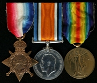 George Henry Trotman : (L to R) 1914-15 Star; British War Medal; Allied Victory Medal