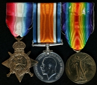 Thomas Trott : (L to R) 1914 Star; British War Medal; Allied Victory Medal