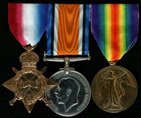 William Bruce Warrington : (L to R) 1914-15 Star; British War Medal; Allied Victory Medal